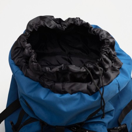 Tourist backpack, TAIF, 90 liters, cord department, outer pocket, 2 side nets, blue/gray color-6