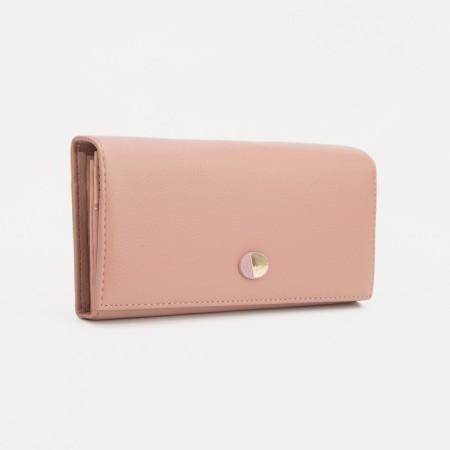 Women's wallet on magnets, pink color