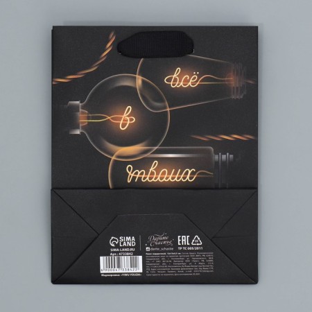 Gift Laminated Vertical Gift, packaging, “everything in your hands”, S 12 x 15 x 5.5 cm-5