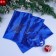 Bag "Happy New Year!", Atlas, with ties, blue, 20x30 cm