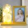 Photo frame wood 9x13 cm with backlight "White roses in the flask" USB 9.5x21x17.5 cm