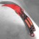 Wooden souvenir "Babois knife. Kerambit", red