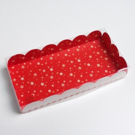 Box for confectionery with PVC lid "Gift from Santa Claus", 10.5 x 21 x 3 cm, New Year-3