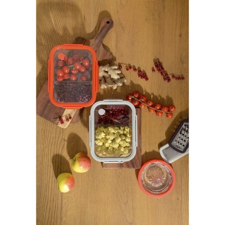 Smart Solutions baking and storage container, rectangular with separators, 1 l, red color-1