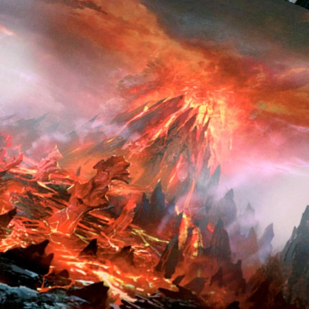 Stick 3D interior volcano 70*50cm-1