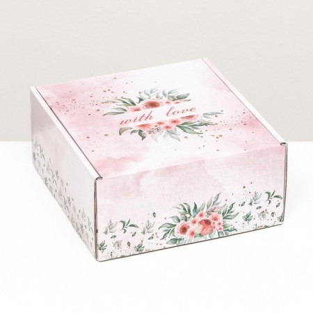 Self -charged box, without a window "With Love" 19 x 19 x 9 cm set 5 pcs-1