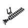 Luazon-Treasel tripod is desktop, for phone, flexible legs, height 22 cm, black and white