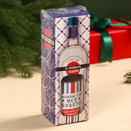 New Year! Black tea "New Year: everything will come true", taste: cherry, 50 g (18+)-6