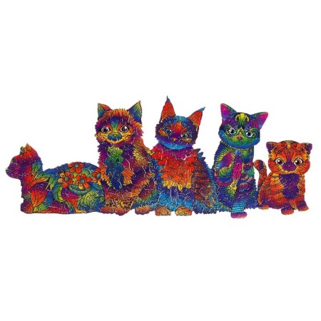 Wooden figured puzzle "Fluffy paws", 5 B1-4