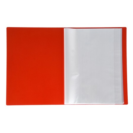 Folder with 40 A4, 500 microns, Calligrata, texture "Sand", Red-1