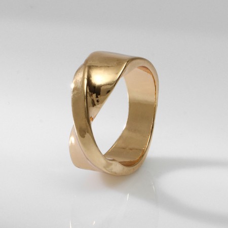 Ring Metal "Trend" twisted mini, color gold, size 18-2