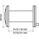 Door eye, glass optics DVG2, 16/55x85 AB, bronze color