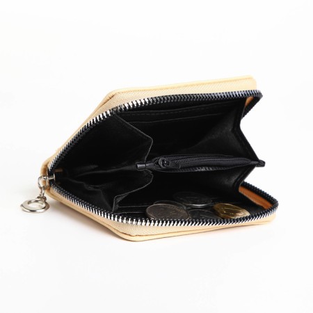 Lightning wallet, card for cards, for coins, beige color-4
