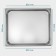 Gastrootiness 2/1 of stainless steel, 65 mm, 65.4 × 53.6 × 6.5 cm, thickness 0.8 mm