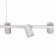 Suspension lamp Mantra Sal, GU10, 6x10W, 1010x160x160 mm, white color