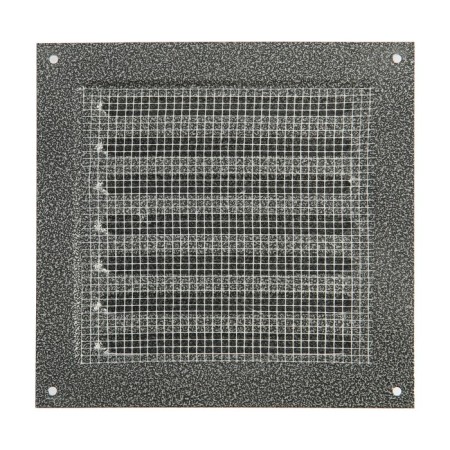 Ventilation grate Zein luxury RM1717SR, 175 x 175 mm, with a grid, metal, silver-5