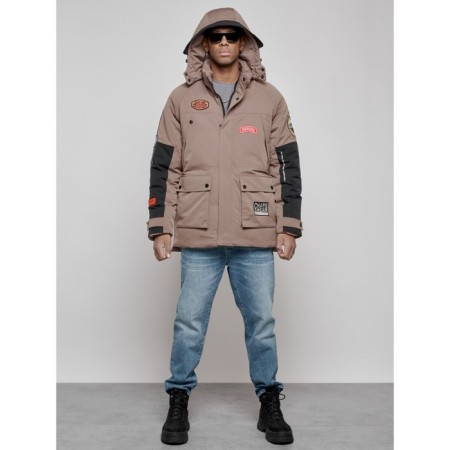 Male Winter jacket, size 56, brown color-3