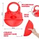 Blory for feeding "cat" silicone with pocket, red color