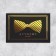 Congratulatory card "Babochka tie", black craft, 10 x 15 cm