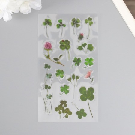 Stickers Plastic "Clover" set of 6 sheets 10x18 cm-2
