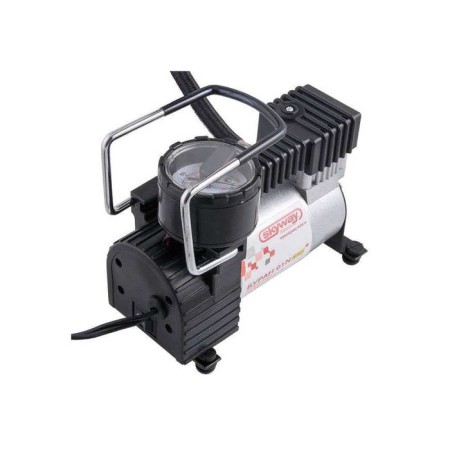 Car compressor, metal, 30l/min to Skyway cigarette lighter, pressure lock, 10 atm s02001003-1