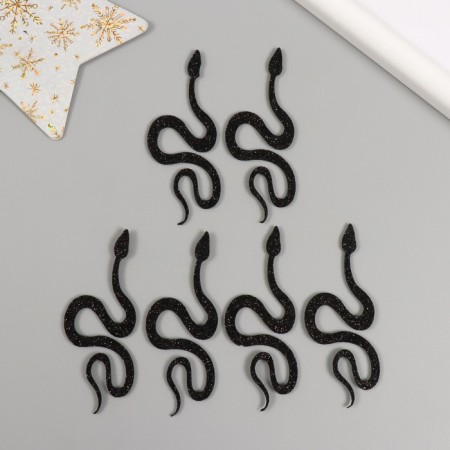 Decor "Black Snake" Foamiran, 7 cm (set 6 pcs)-1