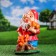 Garden figure "Gnome with mushrooms" Malaya 23x21x39 cm
