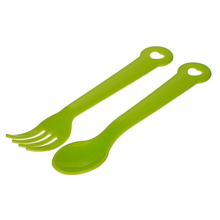 A set of children's dishes, 4 items: bowl, spoon, fork, bottle 200 ml, MIX color-9