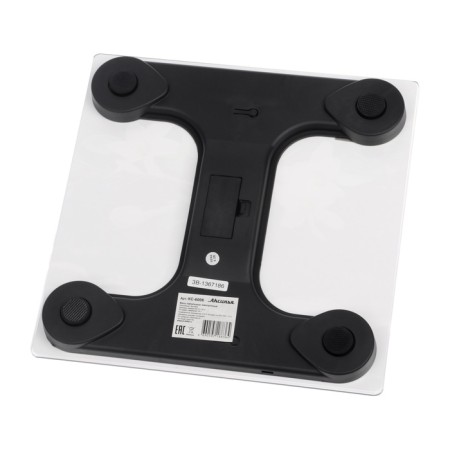Libra Floor Aksinya KS-6006, electronic, up to 180 kg, drawing "White Flowers"-1