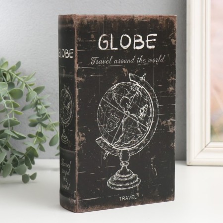 Safe Brush Tree leatherette "Globe. Journey around the world" 21x13x5 cm