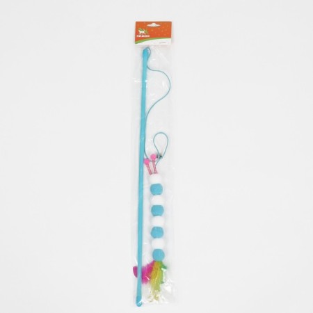 Domesticular “Caterpillar with feathers”, pen 49 cm, blue-3