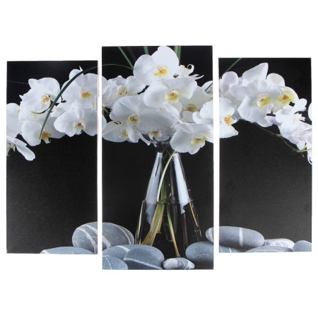 Modular picture "Orchids in a vase" (2-25x52; 1-30x60) 60x80 cm