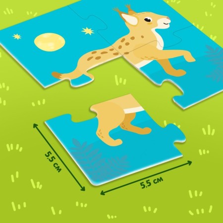 Set 3 in 1 “residents of the forest”: 12 puzzles, a book with stickers, coloring-7