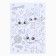 Paper stickers "fluffy animals", with coloring on the back, 11 x 15.5 cm