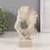 Souvenir Polystone Bust "Flowers with flowers" White in specking 9.5x6x17 cm
