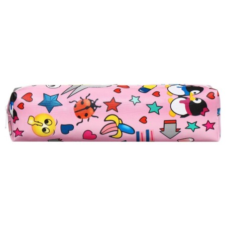 School Penal on the zipper "Stickers" Calligrata, pink-1