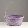 Wicker basket, 26x12/30 cm, bamboo, lilac, pink, mix