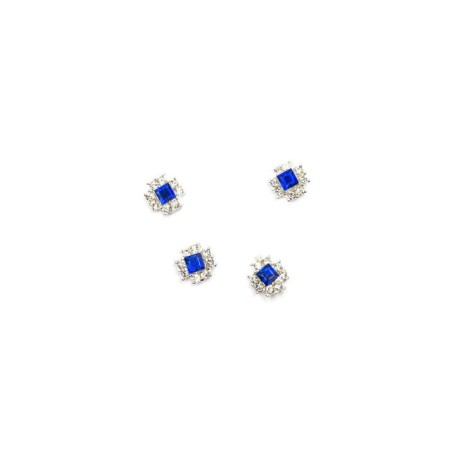 Metal accessories TNL "Sapphire Square", 4 pcs