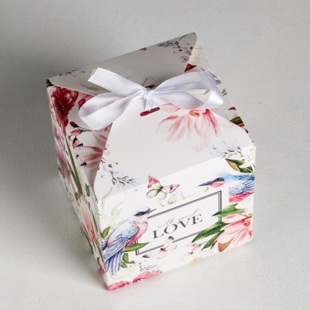 Gift folding box, packaging, “flower”, 12 x 12 x 12 cm-3