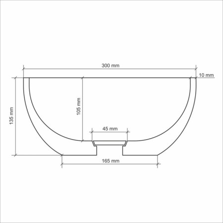 Haller shell Uperwood Belfast is round, concrete, black color-6