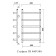 Water heated towel rail Domoterm "Stefano", P5, 5 crossbars, 400 x 500 mm, chrome