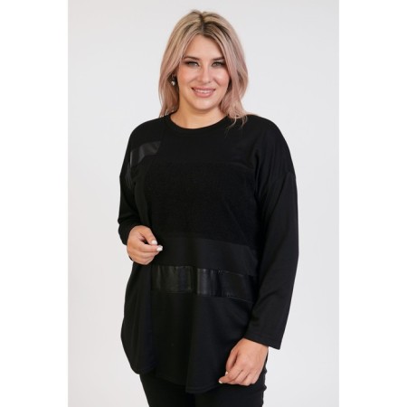 Women's tunic, size 54, black color-1