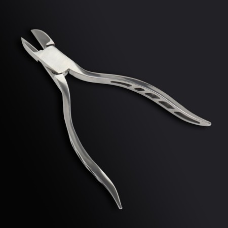 Pedicure nippers "Premium", hidden spring, 13 cm, blade length - 16 mm, silver color-3