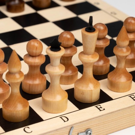 Wooden chess 29 x 29 cm, King H-7.2 cm, Pig H-4.5 cm-3