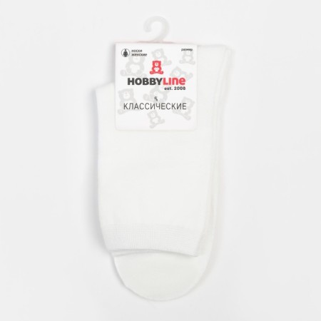 Women's socks, white color, size 36-40-4