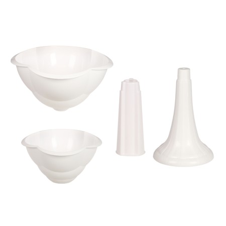 Plastic flowerbed, 2 tiers, d = 25–55 cm, h = 87 cm, on a high leg, white-2