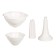 Plastic flowerbed, 2 tiers, d = 25–55 cm, h = 87 cm, on a high leg, white
