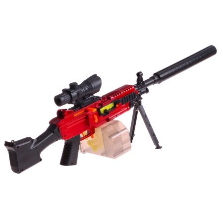 Machine gun "Godzilio", shooting, sleeves fly apart, battery-2