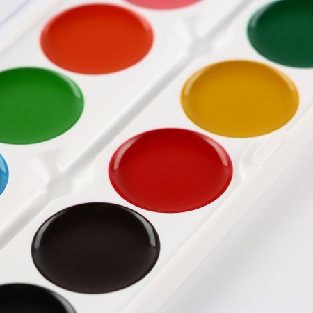 Watercolor paints honey 12 colors in a plastic box, without brush "September 1"-3