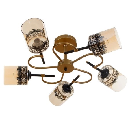 Marsy chandelier 5he27 40W black and gold 60x60x27 cm Bayerlux